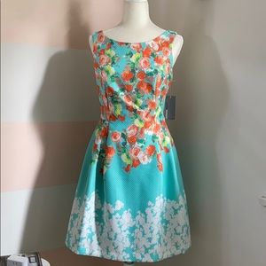 Floral / teal dress 👗